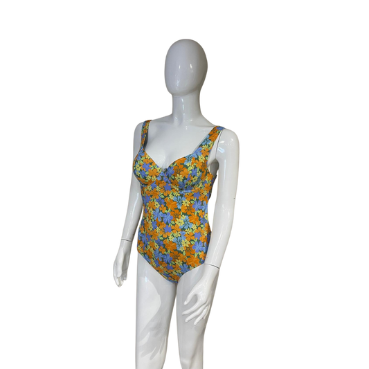 Orange Floral One Piece