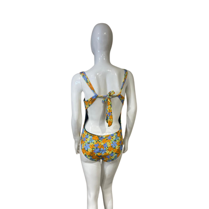 Orange Floral One Piece