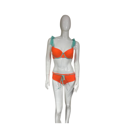 Orange and Green Bikini