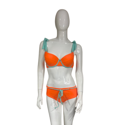 Orange and Green Bikini
