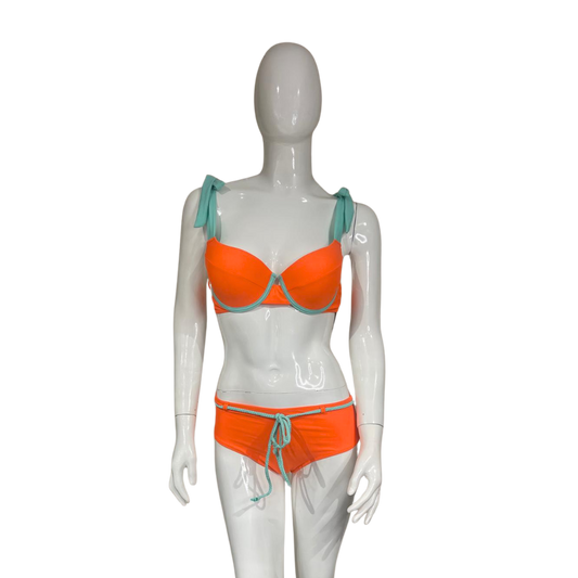 Orange and Green Bikini