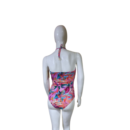 Pink Floral One Piece Swimsuit