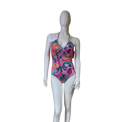 Pink Floral One Piece Swimsuit
