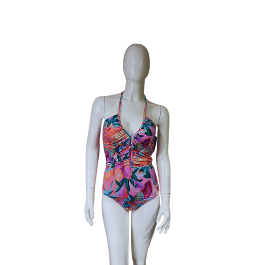 Pink Floral One Piece Swimsuit