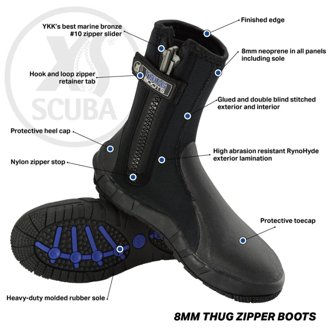 Botas de buceo XS Thug de 8 mm