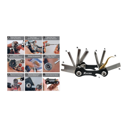 Herramienta multiusos XS para buceo